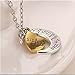 Sister - I Love You To The Moon and Back Heart and Moon Two-Piece Pendant Fashion Jewelry Gift Love Necklace 18.89 inch