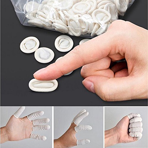 Disposable Natural Latex Finger Cots, Fingertips Protective,Anti-static,Finger Cots,Prevents fingerprints or natural skin oils from contaminating your stuff.