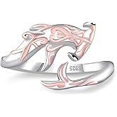 Hammerhead Shark Ring for Women - 925 Sterling Silver Hypoallergenic Cute Ocean Animal Shark Ring Sea Jewelry Adjustable Gift for Shark Lover