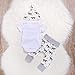 3 Piece Unisex Toddler Infant Newborn Kids Baby Bear Romper Geometry Pants Hat Outfits Clothes Sets (White, 0-3Months)