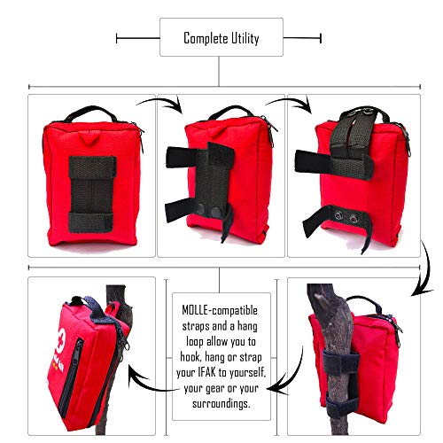 ArmaPrep First Aid Kit Compact IFAK with Rapid Response Labels, MOLLE, Tourniquet & Survival