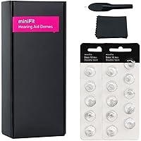 MiniFit bass Double Vent Domes for Oticon Hearing Aids, 6mm, 8mm, 10mm, 12mm Replacement Domes for Oticon Mini RITE Hearing A