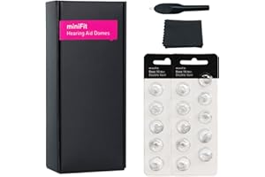 MiniFit bass Double Vent Domes for Oticon Hearing Aids, 6mm, 8mm, 10mm, 12mm Replacement Domes for Oticon Mini RITE Hearing A