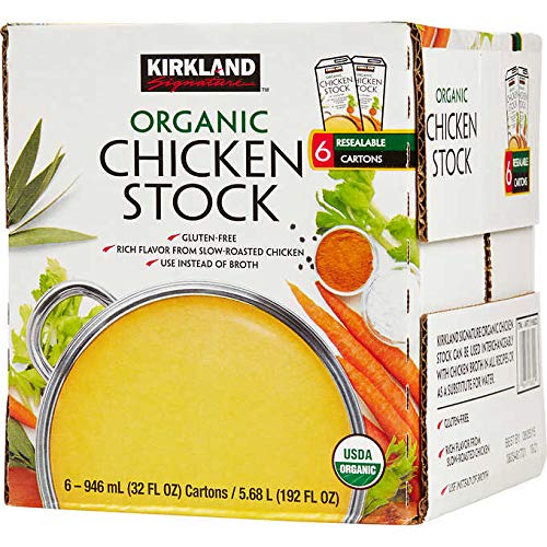 Kirkland Signature Organic GlutenFree Chicken Stock Reasealable