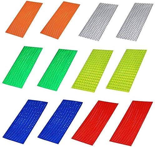 12枚 自転車のホイール反射ステッカー 反射ホイールリムストライプステッカー 幅0 8cm ミニ