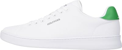 Court Cupsole Pique Textile Fm0fm04967, Sneaker con suola cupsole Uomo, Bianco White Olympic Green, 42 EU