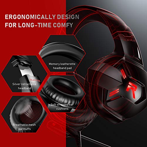 RUNMUS Gaming Headset Xbox One Headset 