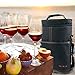 Teikis 2-Bottle (4 Pieces) Wine Bag Tote Carrier for Travel - with Bottle Opener, Wine Stoppers, All-In-One Corkscrew