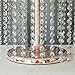 Efavormart Rose Gold Crystal Pendants Metal Chandelier Cake Stand Dessert Display Plate - 12