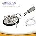 OneBom Lid for Beer Brew, Cornelius Keg Lid Stainless Steel with 20’’ Food Grade Silicon Tube & 2 Micron Diffusion Stone