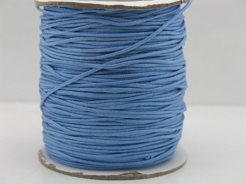 KONMAY 1 Roll 175yd Braided 1.5mm Nylon Shamballa Macram/beading Cord Lift Shade Cord (Sky blue 365)
