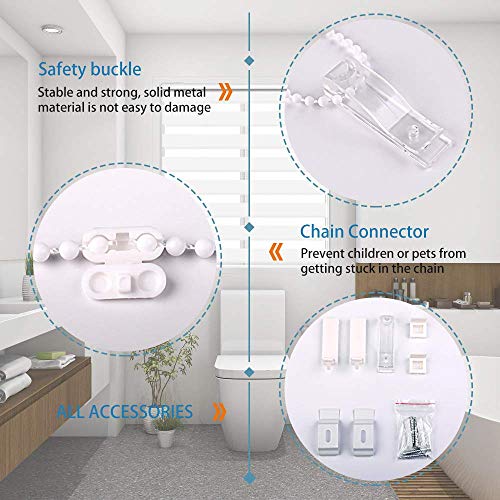 SEEYE Zebra Blinds for Windows French Door Blinds Roller Dual Shades