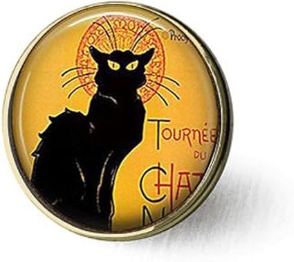 Le Chat Noir Art Broche Charm Le Chat Broche Broche Chat Chat Bijoux Amazon Fr Cuisine Maison