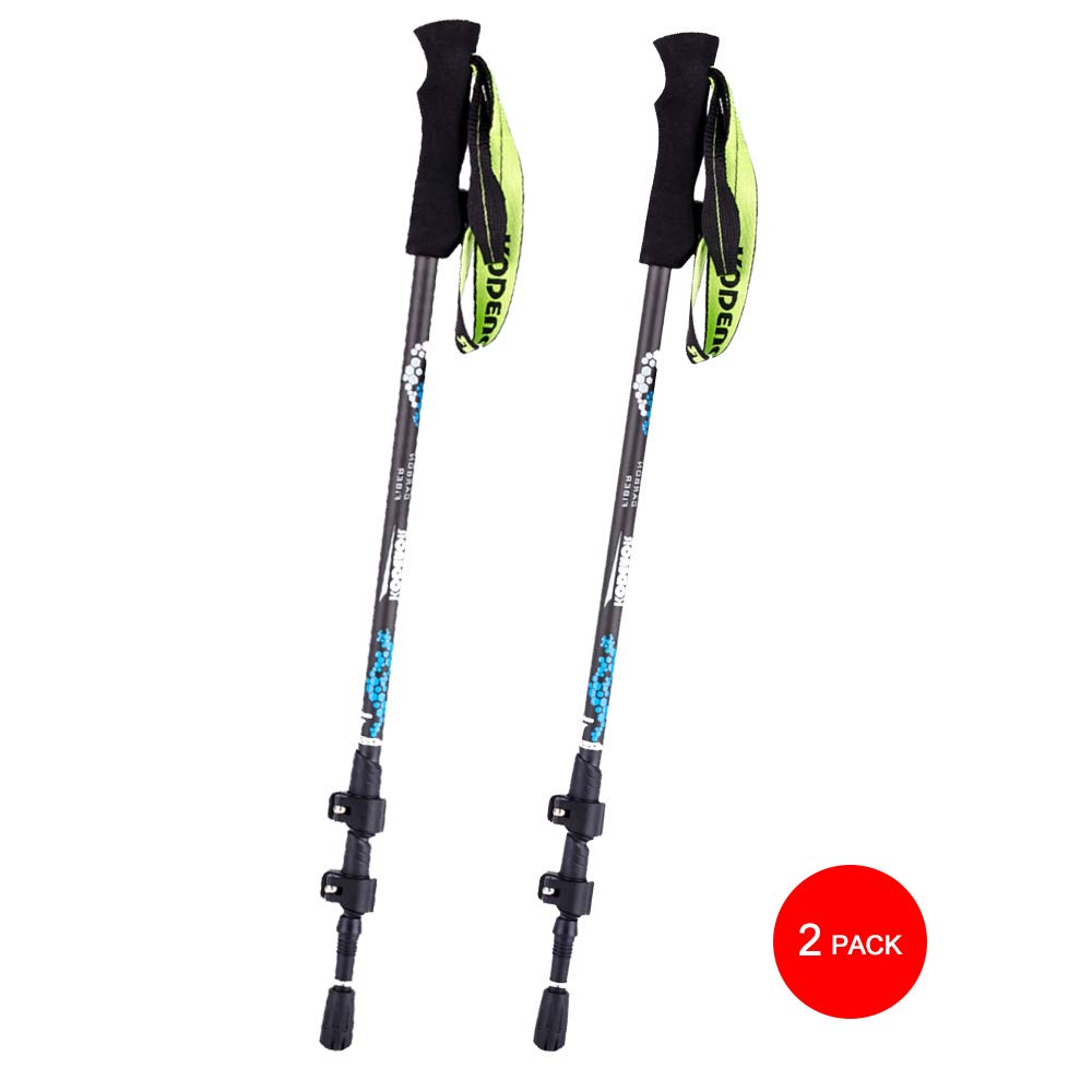 絶対一番安い Yitongxing 100 カーボンファイバー トレッキングポール 超軽量 折りたたみ可能 クイックフリップロック 折りたたみ式 ウォーキングスティック トレッキングポール B07gqsqpx5 Bluex2 Bluex2 値引きする Aerofoam Ae