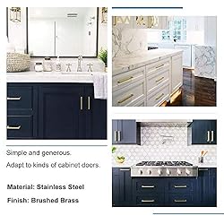 goldenwarm 25 Pack Gold Kitchen Cabinet Handles 5
