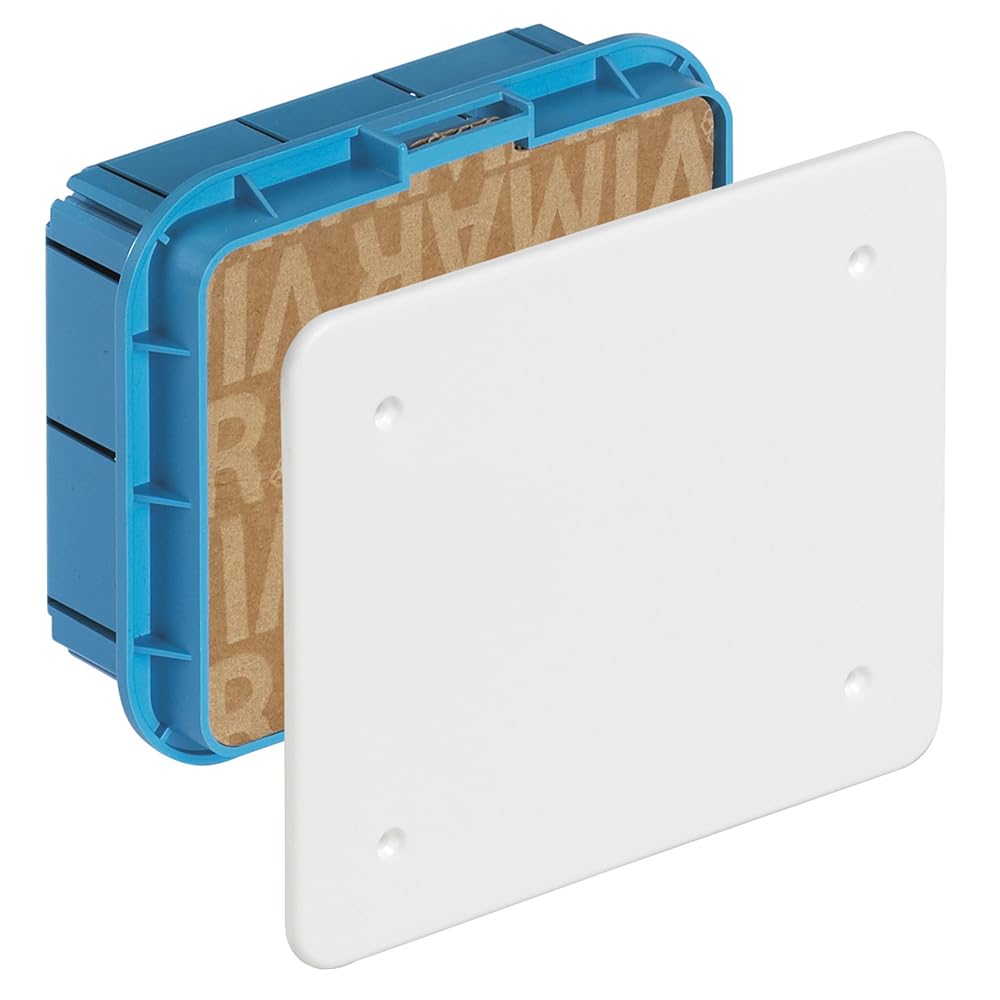 VIMAR Built-in Wiring Junction Box with Lid and Screws 116 x 92 x 50 mm White