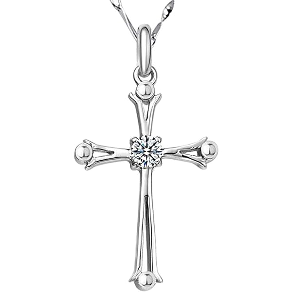Cruz De Plata De Ley 925 Martillada Con Cadena De 55 Cm - Colgante Sólido Para Hombre - Regalo Para Cumpleaños, Padres O Ocasiones Especiales