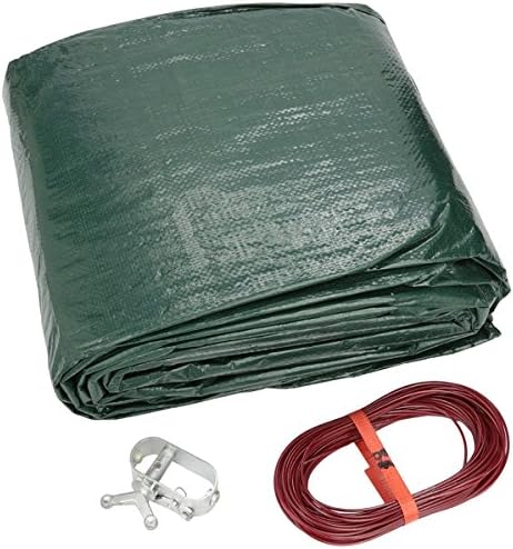 Gliwin 451015OVEST4BX 10 x 15 ft. Estate Oval Solid Winter Cover System44; 4 ft. Overlap