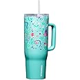 Corkcicle x Disney Princess Ariel Cruiser Insulated Tumbler with Handle & Straw - 40 oz Reusable Water Bottle Keeps Beverages Cold for 20 Hrs, Hot for 9 Hrs – Cupholder Friendly, Spill Proof Tumbler