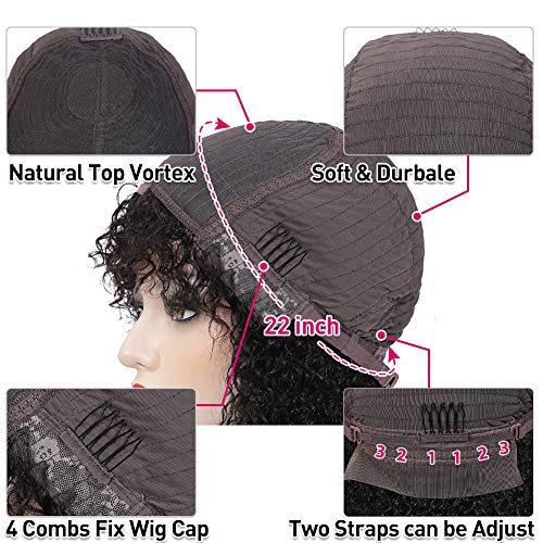 Alibeauty-Short-Curly-Human-Hair-Wigs-with-Bangs-for-Black-Women-150-Density-9A-Brazilian-Virgin-Kinky-Curly-Non-Lace-Front-Wigs-Human-Hair-Bangs-Glueless-Half-Machine-Made-Hair-Wigs-Natural-Black10