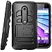 Moto G 3rd Generation Case, i-Blason Prime Series Dual Layer Holster for Moto G 3 Gen 2015 Release with Kickstand and Locking Belt Swivel Clip (Black)
