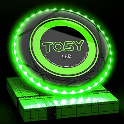 Flying Disc – 36 LED Monocolore, Super Luminoso, modalità Smart, Auto-Illuminazione, Ricaricabile, Impermeabile, Gioco Outdoor per Bambini e Adulti, 175 g