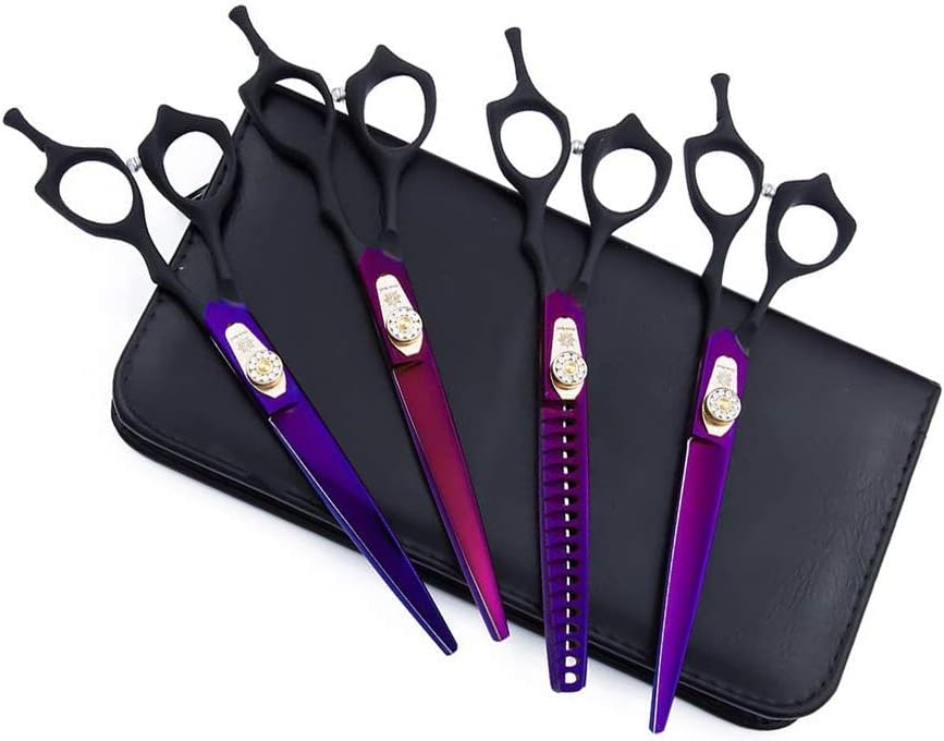 Dream Reach 7.0 inch Professional Curved Dogs Grooming Scissors Pet Grooming Scissors Set