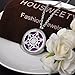 HOUSWEETY Aromatherapy Essential Oil Diffuser Necklace-Stainless Steel Snowflake Locket Pendant,11 Refill Pads (Non-Engraving)