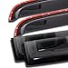 Tuningpros WV-528i in-Channel Window Visor Deflector Rain Guard Dark Smoke 4-pc Set, Compatible with 2006-2014 Honda Ridgeline
