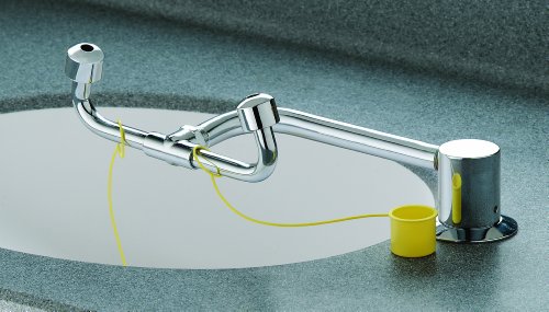 Bradley S19-270C Swing Activated Safety Eye/Face Wash Unit, Cabinet Mount, 0.4 GPM Water Flow , 12" Length x 4" Height