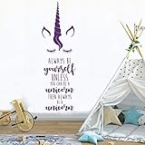 Unicorn Wall Sticker Bedroom Decal Kids Room Wall Decoration Vinyl Unicorn Wall Decal Nursery Mural Sticker Birthday Christmas Unicorn Gift for Girls