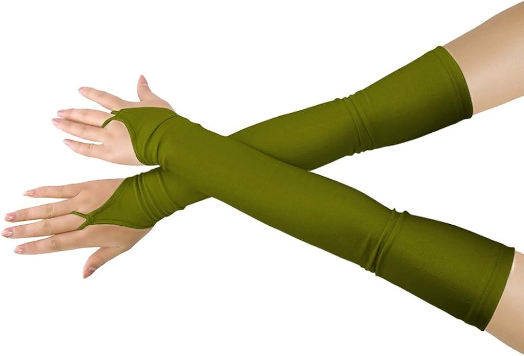 SHINNINGSTAR Girls' Boys' Adults' Stretchy Spandex Fingerless Over