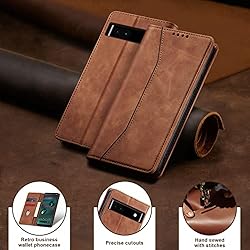 Jasonyu Flip Wallet Case for Google Pixel 6A