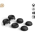 SCUF Control Thumbstick Grips - 6 Pack with 2 Bases - Tactic - Joystick Thumb Grips For Xbox One and Xbox Series X & S, PS4, PS5, Nintendo Switch Pro Controller - Black
