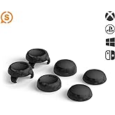 SCUF Control Thumbstick Grips - 6 Pack with 2 Bases - Tactic - Joystick Thumb Grips For Xbox One and Xbox Series X & S, PS4, PS5, Nintendo Switch Pro Controller - Black