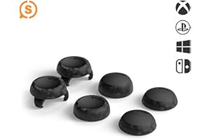 SCUF Control Thumbstick Grips - 6 Pack with 2 Bases - Tactic - Joystick Thumb Grips For Xbox One and Xbox Series X S, PS4, PS