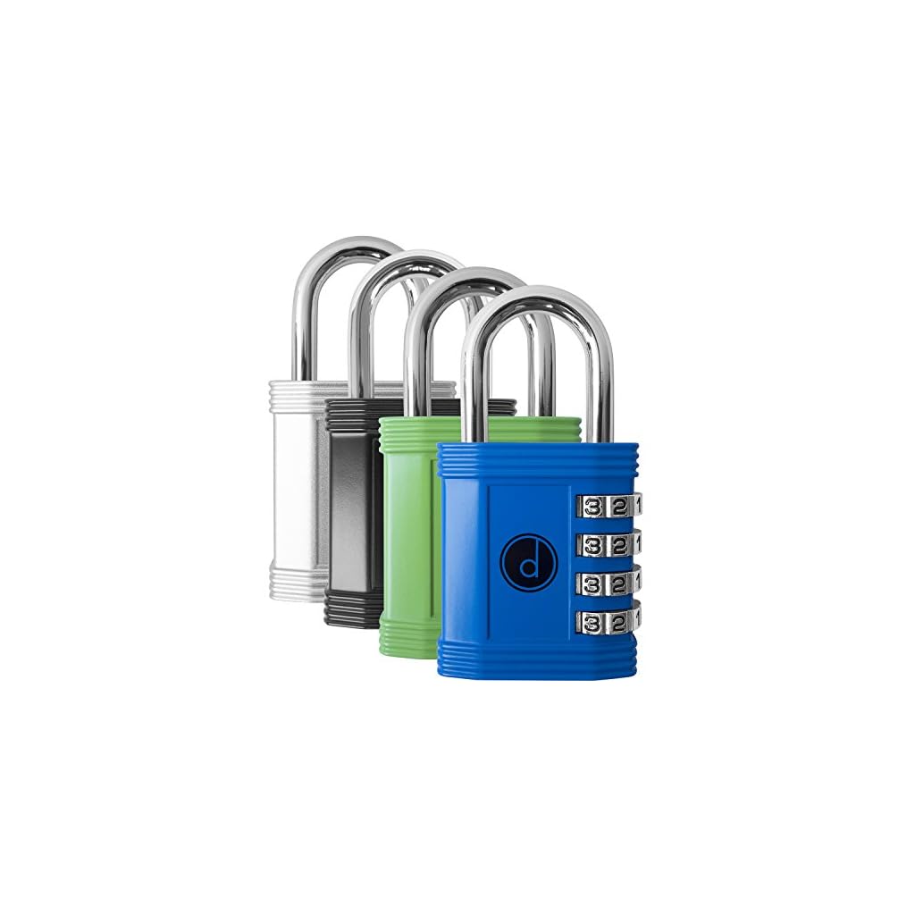 Padlock 4 Digit Combination Lock for Gym, Sports, School & Employee