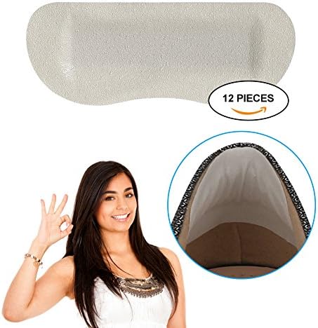 High Heel Inserts, Loisuzn Self-adhesive Leather High Heel Protectors Grips Cushion Heel Liners for Men &amp; Women Too Big Shoes – 12 Pieces