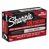 Sharpie 1927432 Extreme Marker Fine Point Black Dozen