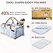 VBBabyWise Baby Diaper Caddy Organizer - Extra-Large 17x12x9 inch Portable Nursery Essential Storage Bin for Home or Traveling or Newborn Baby Shower Gift with Diaper Changing Pad bonus