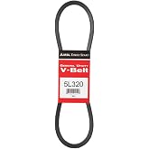 MBL 5L320 (3320) Fractional Horsepower V-Belt, 5L Section, 21/32" Width, 3/8" Height, 32'' Length, Rubber