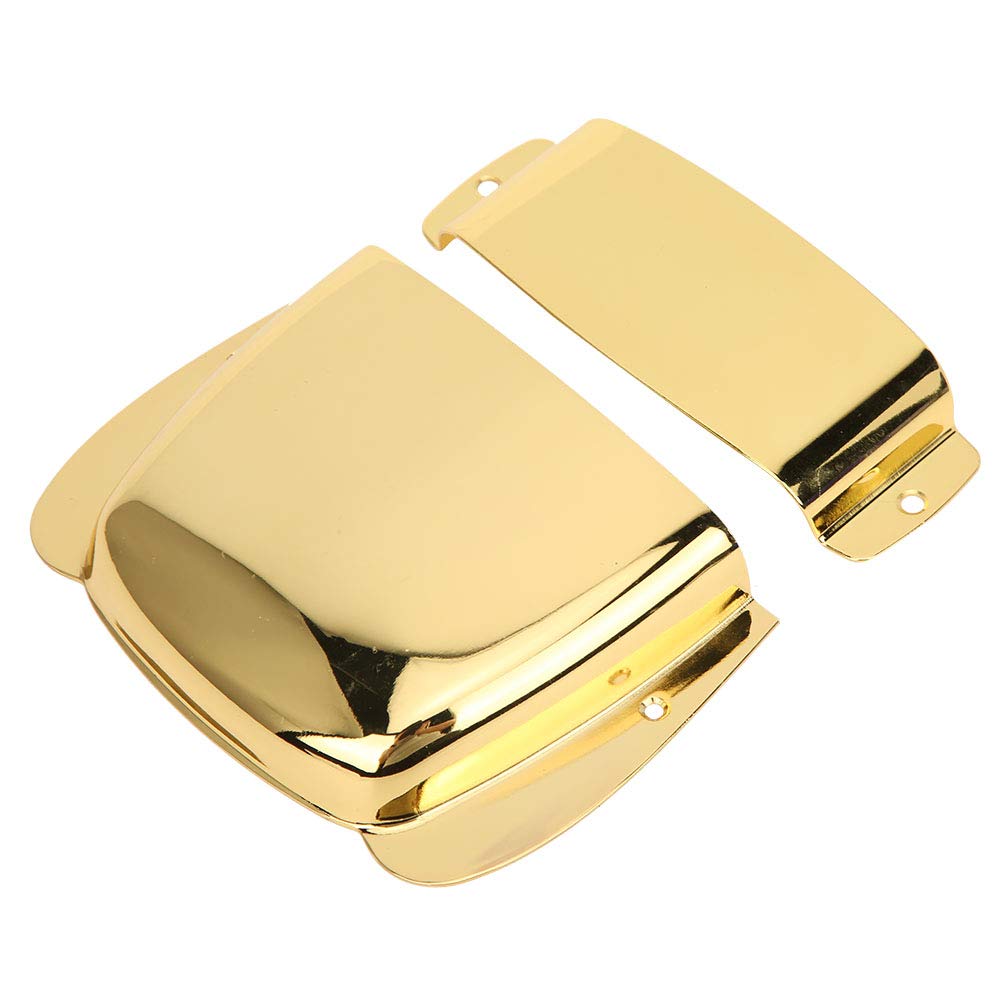 Pickup Bridge Cover, Zinc Ashtray Cover Set P Bass, Bass Bridge Alloy Bass Protective Cover for Electric Bass Guitar Performance Accessory (Gold)