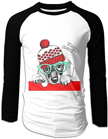 Dog Think Snow Raglan Shirt Fashion T Shirt Crew Neck Long Sleeve Raglan