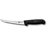 Victorinox - 47645 Swiss Army Cutlery Fibrox Pro Curved Boning Knife, Semi-Stiff Blade, 6-Inch
