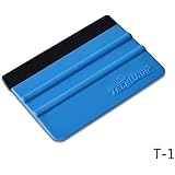 TECKWRAP Plastic Felt Edge Squeegee 4 Inch for Car Vinyl Scraper Decal Applicator Tool 1 pcs (with Black Felt Edge)
