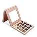 Pretty Comy 16 Colors Matte Shimmer Eyeshadow Palette, Blendable High Pigmented Eyeshadow Long Lasting Waterproof Glitter Eye Shadow Makeup Set with Mirror