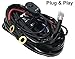 AutoSonic LED Wiring Harness Heavy Duty wire kit for LED Light Bar Work Light,12V 40A Relay, Fuse and On-off switch button included, Life Time Warranty