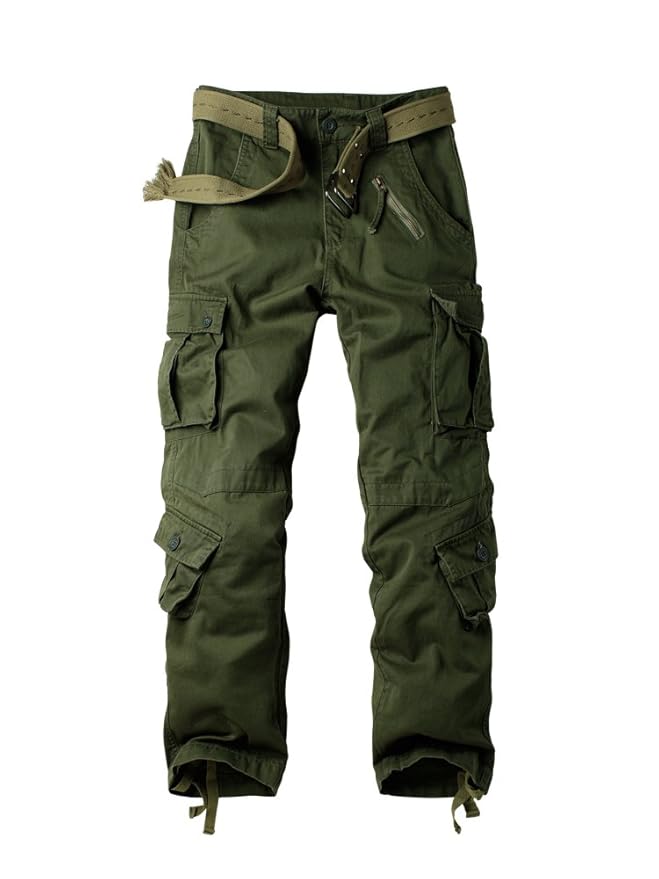 Buy OCHENTA Men's Outdoor Wild Military 8 Pockets Cargo Pant (Army Green, 44) at Amazon.in