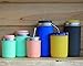 Silicone Sleeve for Mason Jars (Regular Mouth Half Pint, Bright Blue)