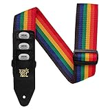 Ernie Ball Pickholder Polypro Guitar Strap, Rainbow